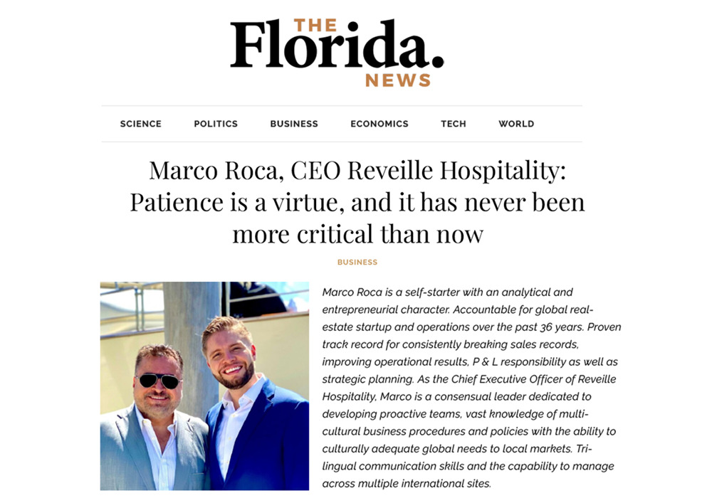 Reveille Hospitality - Florida News, Marco Roca